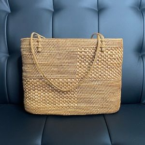 Square Wicker Woven Purse